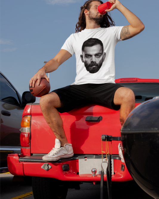 Virat Kohli Fan T-Shirt – Bold Face Graphic Design Cotton Tee HOUSE OF MAGNETIC