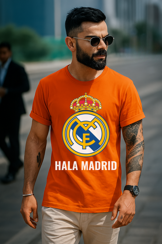 Hala Madrid T-Shirt – Premium Cotton Unisex Fan Tee | DTF Print | House of Magnetic (S–5XL)