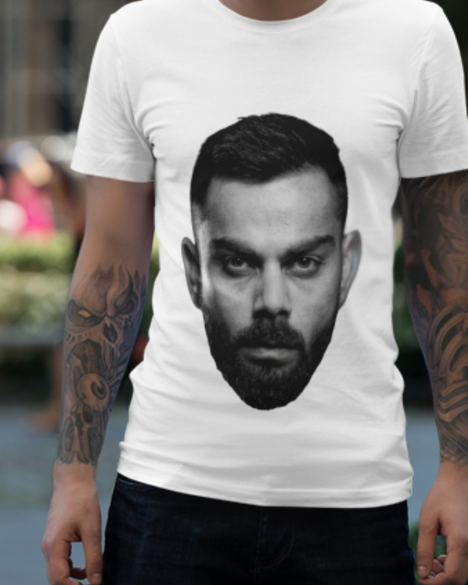 Virat Kohli Fan T-Shirt – Bold Face Graphic Design Cotton Tee HOUSE OF MAGNETIC