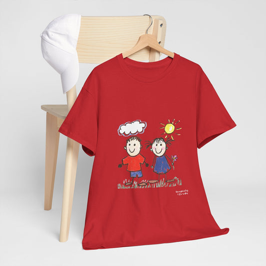 Happy Together T-Shirt – Designed by 9-Year-Old Vidhu | Friendship Kids Art Tee by House of Magnetic HOUSE OF MAGNETIC