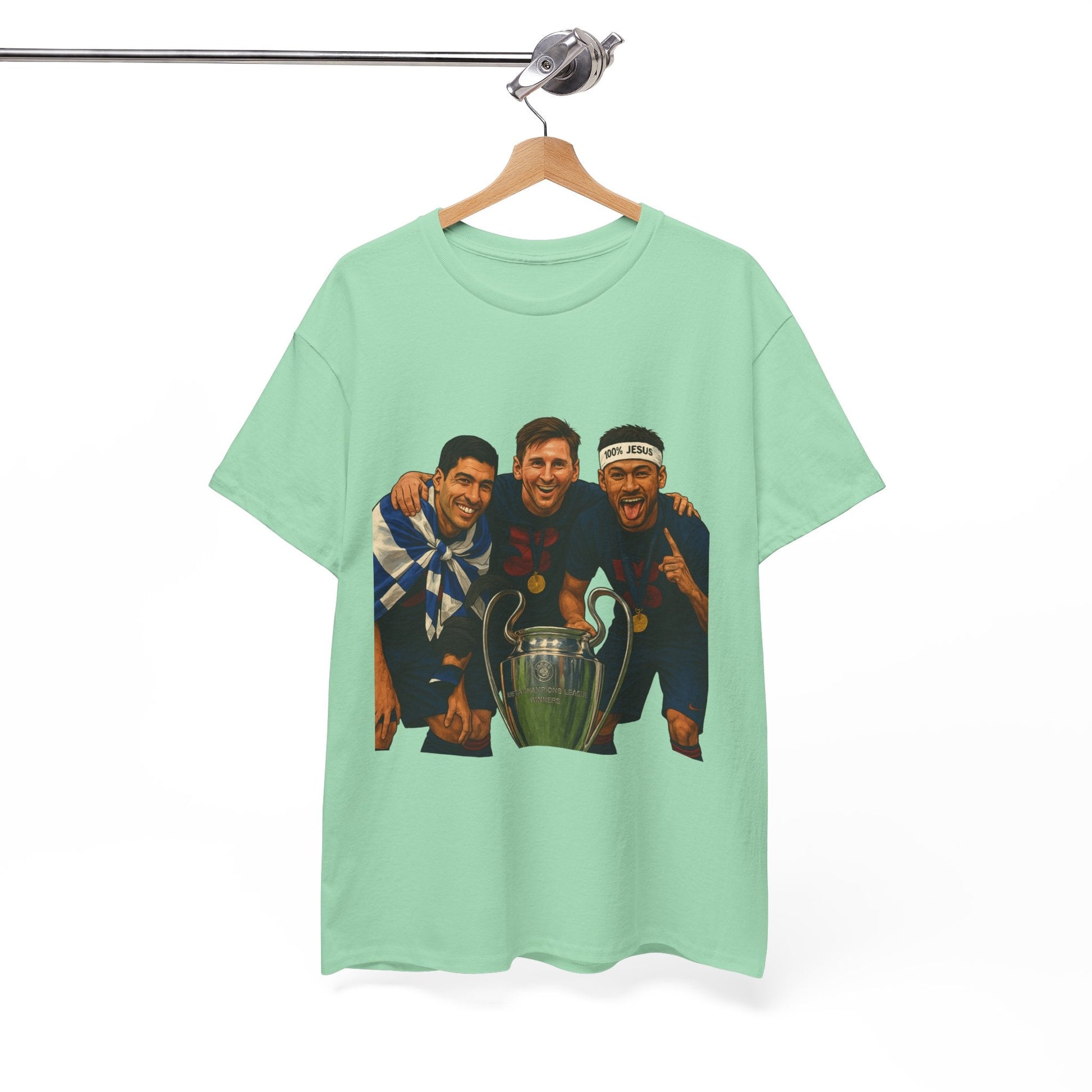 Legendary Trio Champions T-Shirt – UEFA Cup Celebration Tee | House of Magnetic HOUSE OF MAGNETIC