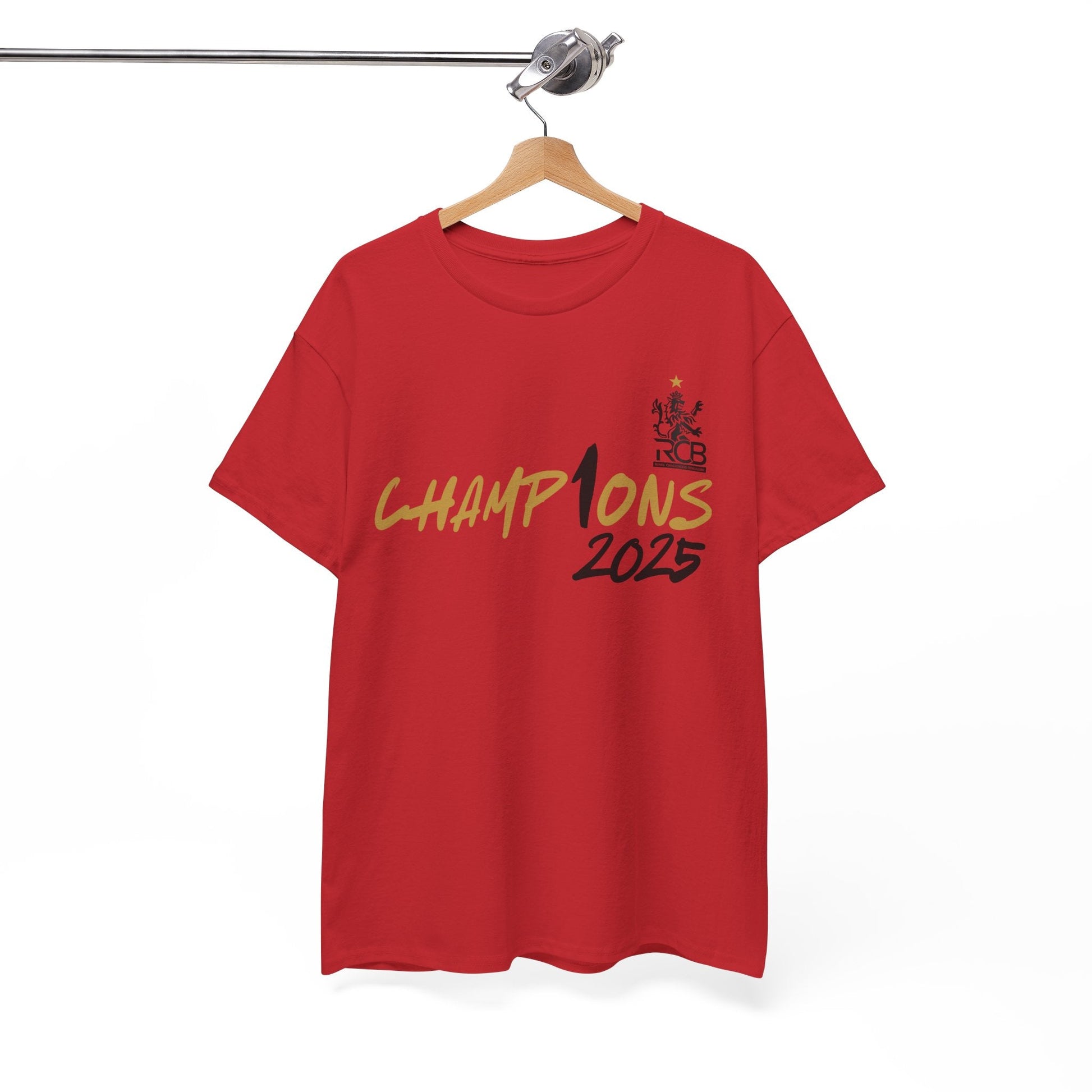 IPL RCB Champion T-Shirt, Red, Soft Cotton, Cricket Fan Jersey, Indian Premier League Houseofmagnetic