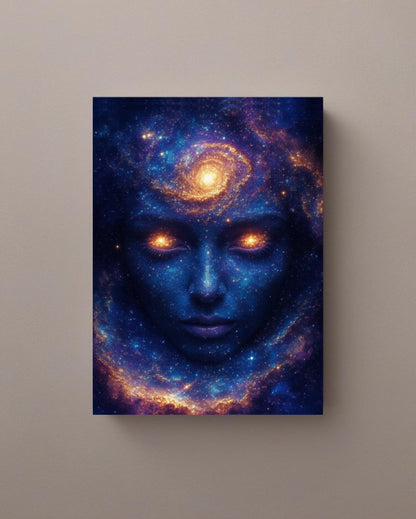 Celestial Guardian Galaxy Poster - A3/A4 Metal Wall Art, Paper Print, Framed Option, or Digital Download