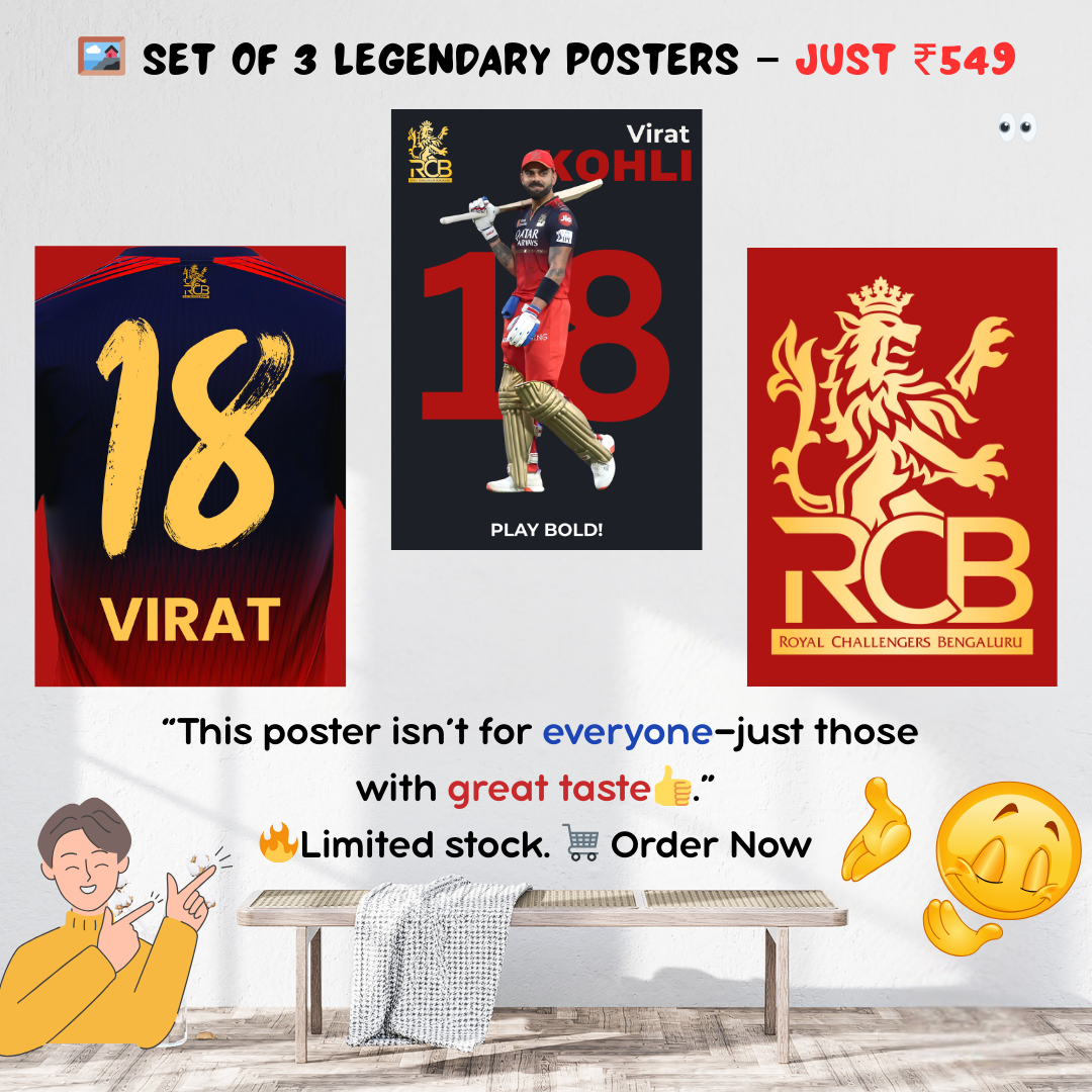 RCB Poster Combo – Set of 3 Houseofmagnetic